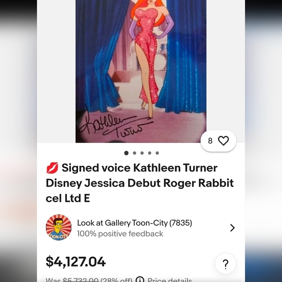 Signed Jessica Rabbit Photo - Picture 6 of 6